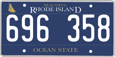 RI license plate 696358