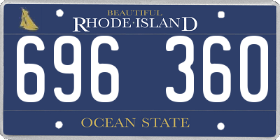 RI license plate 696360