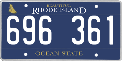 RI license plate 696361