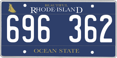 RI license plate 696362