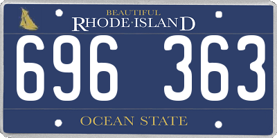 RI license plate 696363