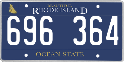 RI license plate 696364