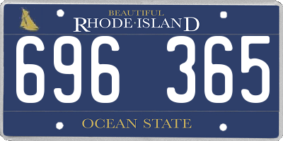 RI license plate 696365