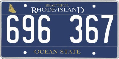 RI license plate 696367