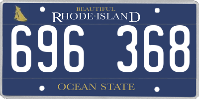 RI license plate 696368