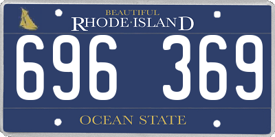 RI license plate 696369
