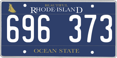 RI license plate 696373