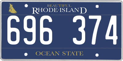 RI license plate 696374