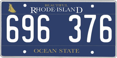 RI license plate 696376