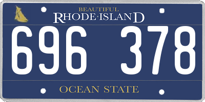 RI license plate 696378
