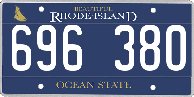 RI license plate 696380
