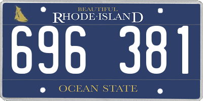 RI license plate 696381