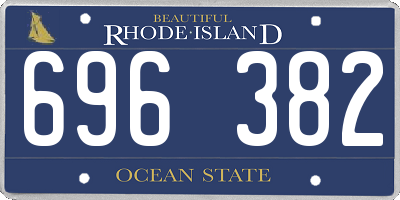 RI license plate 696382
