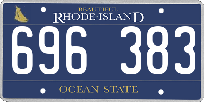 RI license plate 696383