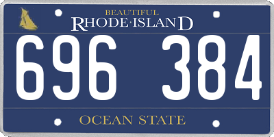 RI license plate 696384