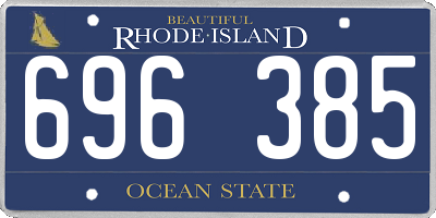 RI license plate 696385
