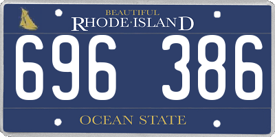 RI license plate 696386