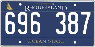 RI license plate 696387