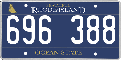 RI license plate 696388
