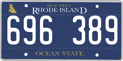 RI license plate 696389
