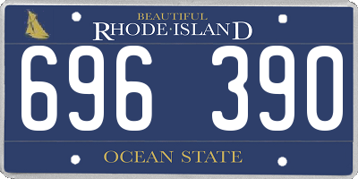 RI license plate 696390