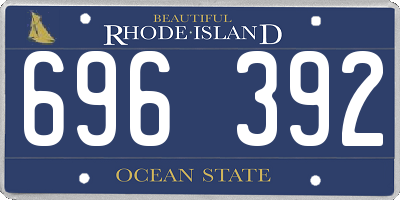 RI license plate 696392