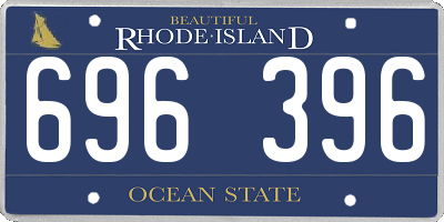 RI license plate 696396