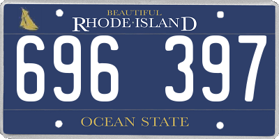 RI license plate 696397