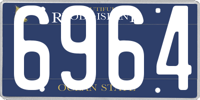 RI license plate 6964