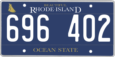 RI license plate 696402
