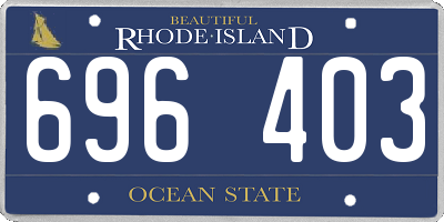 RI license plate 696403