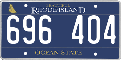 RI license plate 696404