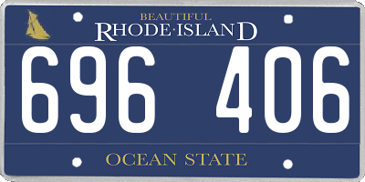 RI license plate 696406