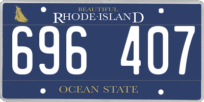 RI license plate 696407