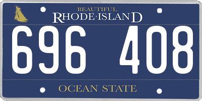 RI license plate 696408