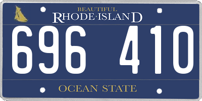 RI license plate 696410