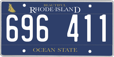 RI license plate 696411