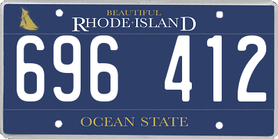 RI license plate 696412