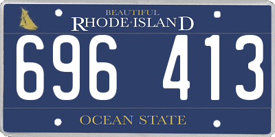 RI license plate 696413