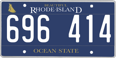 RI license plate 696414
