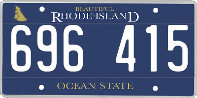 RI license plate 696415