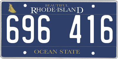 RI license plate 696416