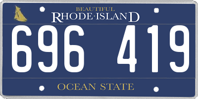 RI license plate 696419