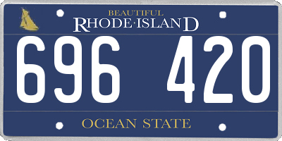 RI license plate 696420