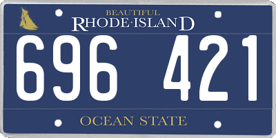 RI license plate 696421