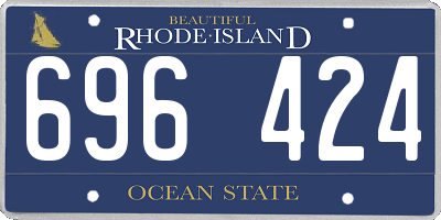 RI license plate 696424