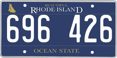 RI license plate 696426