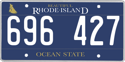 RI license plate 696427