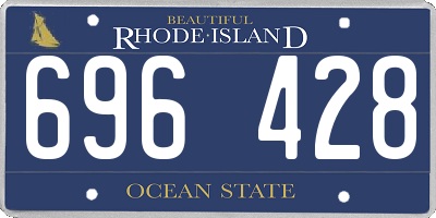 RI license plate 696428