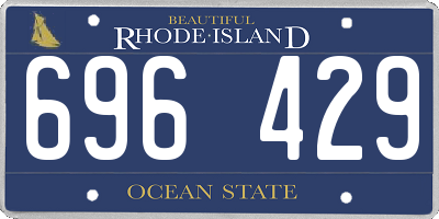 RI license plate 696429